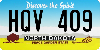 ND license plate HQV409
