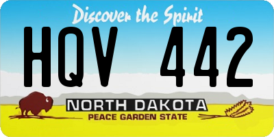 ND license plate HQV442