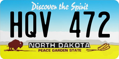 ND license plate HQV472