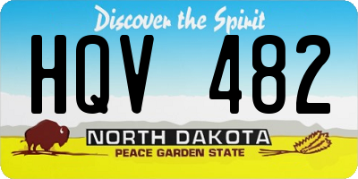 ND license plate HQV482