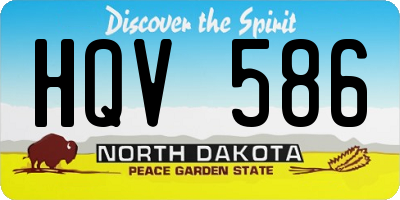 ND license plate HQV586