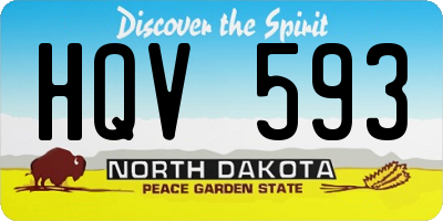ND license plate HQV593