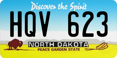 ND license plate HQV623