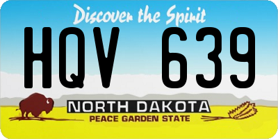 ND license plate HQV639
