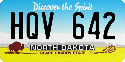 ND license plate HQV642
