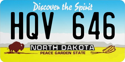 ND license plate HQV646