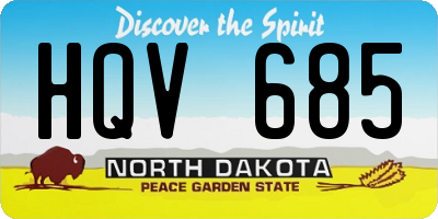 ND license plate HQV685