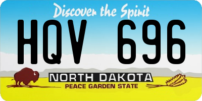 ND license plate HQV696