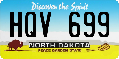 ND license plate HQV699