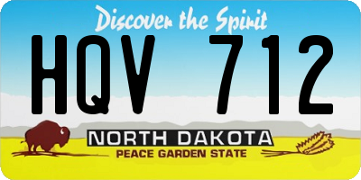 ND license plate HQV712
