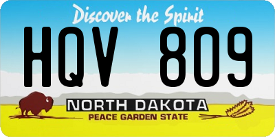 ND license plate HQV809