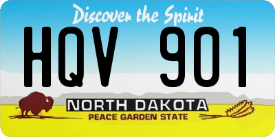 ND license plate HQV901