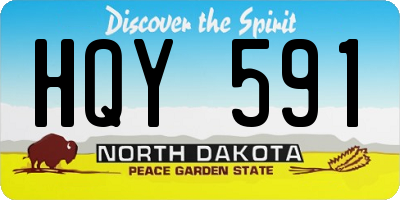 ND license plate HQY591