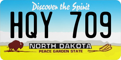ND license plate HQY709