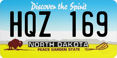 ND license plate HQZ169