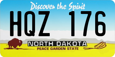ND license plate HQZ176