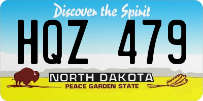 ND license plate HQZ479