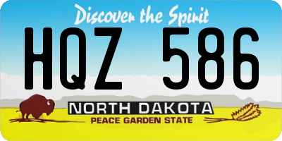 ND license plate HQZ586