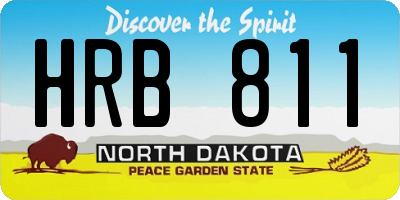 ND license plate HRB811