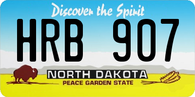 ND license plate HRB907