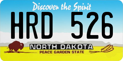 ND license plate HRD526