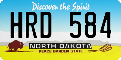 ND license plate HRD584