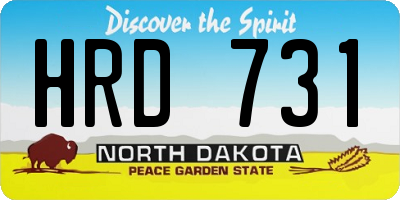 ND license plate HRD731