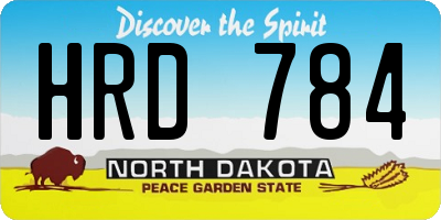ND license plate HRD784