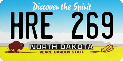 ND license plate HRE269