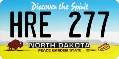 ND license plate HRE277