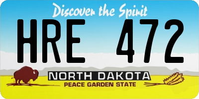 ND license plate HRE472