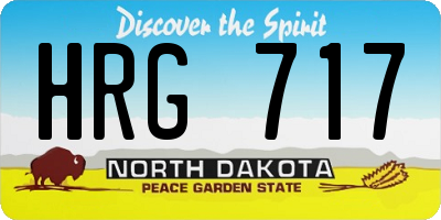 ND license plate HRG717