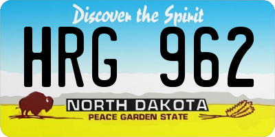 ND license plate HRG962