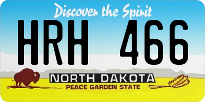 ND license plate HRH466