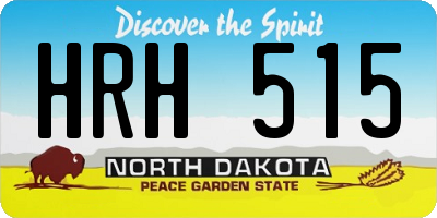 ND license plate HRH515