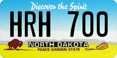 ND license plate HRH700