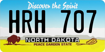ND license plate HRH707