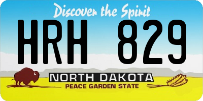 ND license plate HRH829