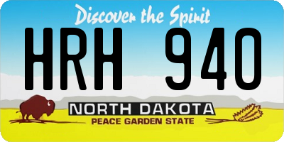 ND license plate HRH940