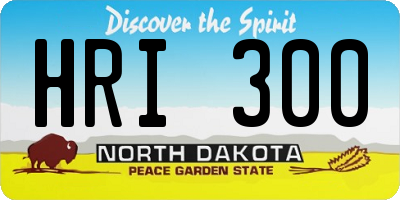 ND license plate HRI300