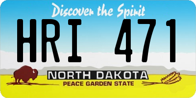 ND license plate HRI471