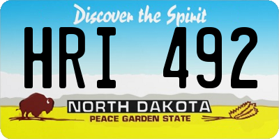 ND license plate HRI492