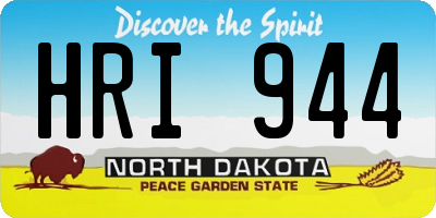 ND license plate HRI944