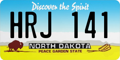 ND license plate HRJ141