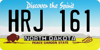 ND license plate HRJ161