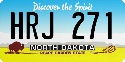 ND license plate HRJ271