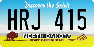 ND license plate HRJ415