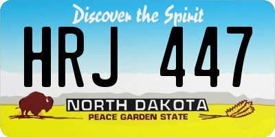 ND license plate HRJ447