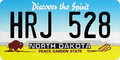 ND license plate HRJ528