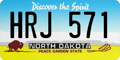 ND license plate HRJ571